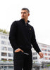 Lyle & Scott Truien  Cotton merino quarter zip jumper - jet black 