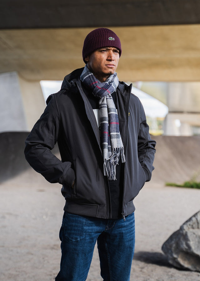 Barbour Scarves  Yaxley tartan scarf - blue granite 