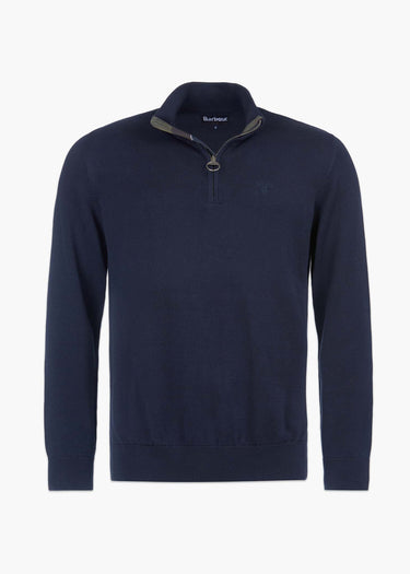 Barbour Truien Cotton half zip knitted jumper - navy