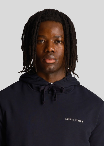 Lyle & Scott Hoodies  Loopback embroidered hoodie - dark-navy 