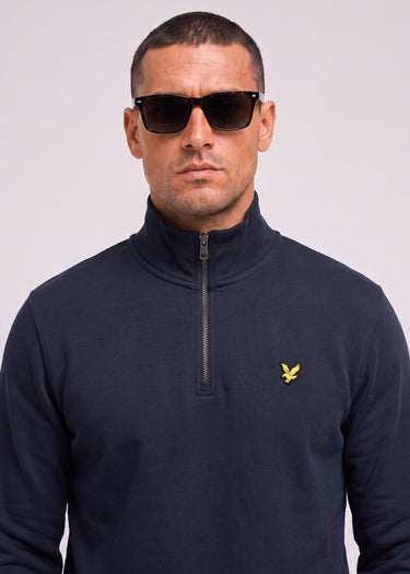 Lyle & Scott Truien Loopback quarter zip sweat - dark navy
