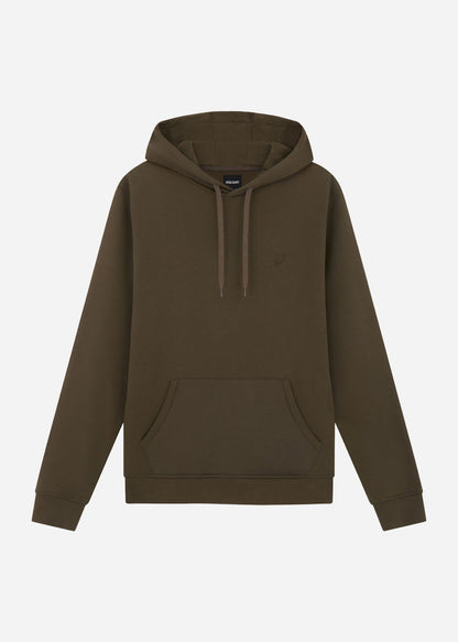 Lyle & Scott Hoodies  Tonal eagle pullover hoodie - olive 