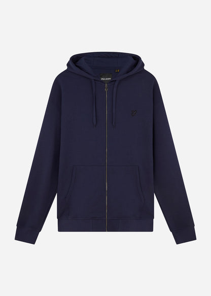 Lyle & Scott Vesten  Tonal eagle zip through hoodie - dark navy 