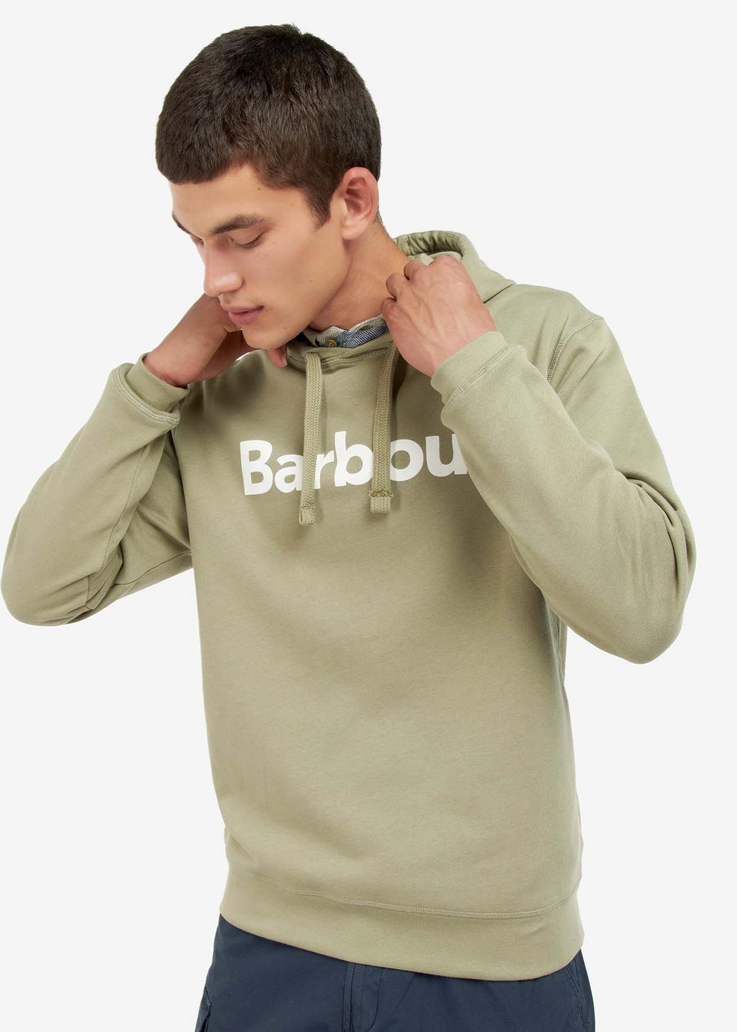 Barbour Hoodies  Logo popover hoodie - bleached olive 