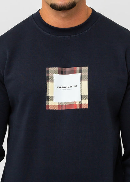 Marshall Artist Truien  UK ism box logo crewneck - navy 