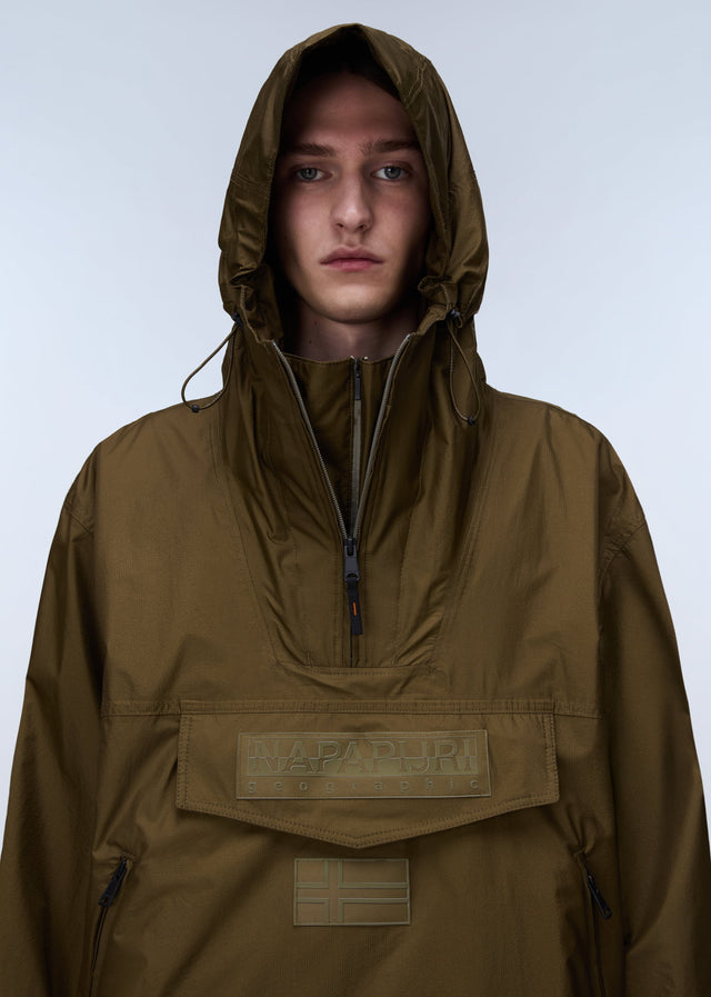 Napapijri Jassen Lightweight Packable Rainforest Overhead rf next Jacket - dark olive