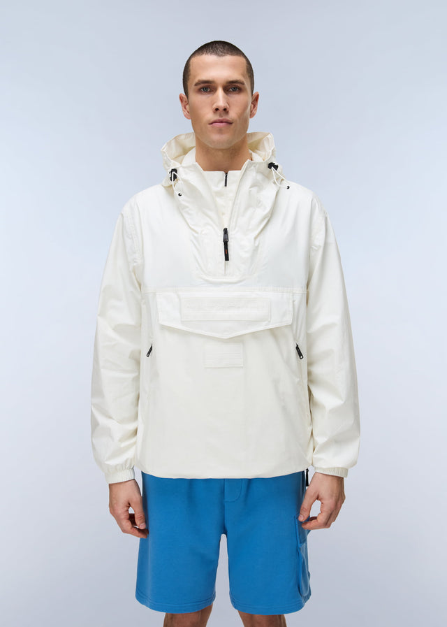 Napapijri Jassen Lightweight Packable Rainforest Overhead rf next Jacket - white whisper