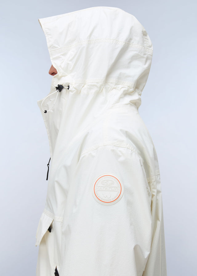 Napapijri Jassen Lightweight Packable Rainforest Overhead rf next Jacket - white whisper