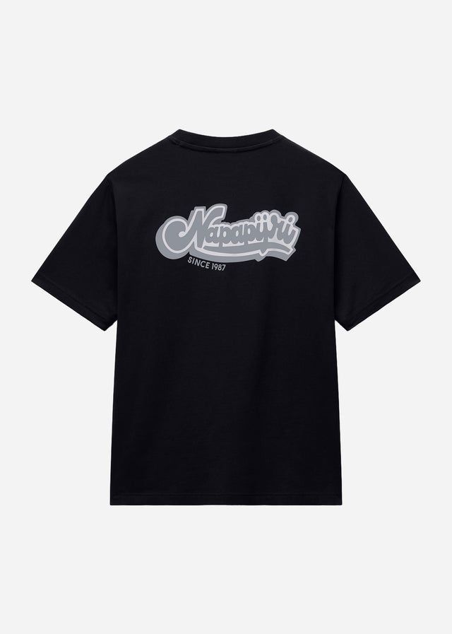 Napapijri T-shirts S zinc ss - black beauty
