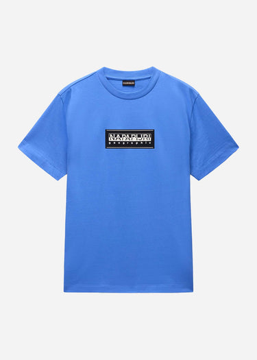 Napapijri T-shirts S box logo - ultramarine