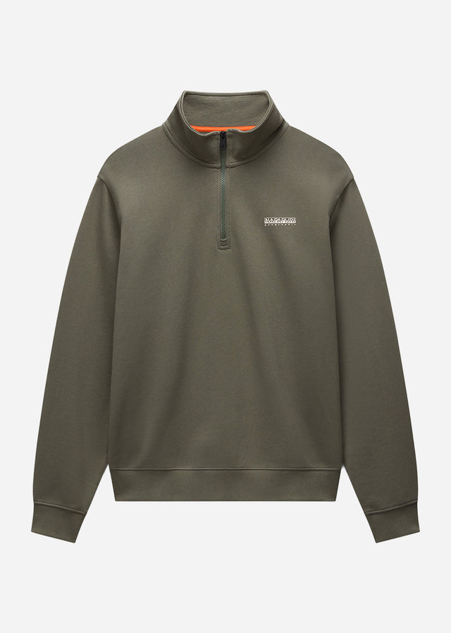 Napapijri Sweaters Small box quarter zip sweat - tea leaf