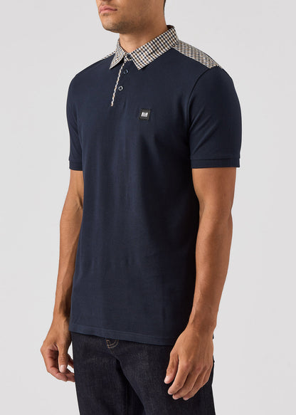 Weekend Offender Polo's  Costa - navy house check 