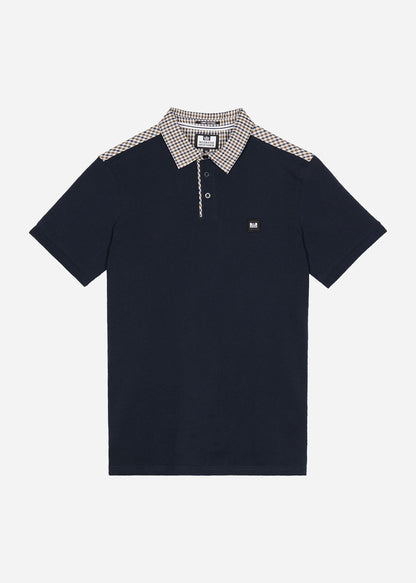 Weekend Offender Polo's  Costa - navy house check 