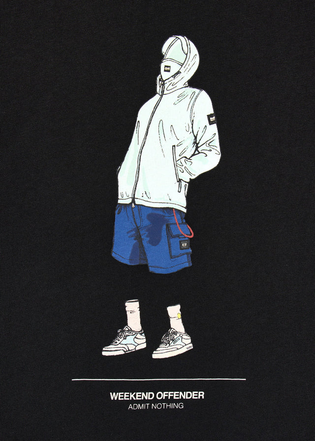Weekend Offender T-shirts Drarga graphic tee - black