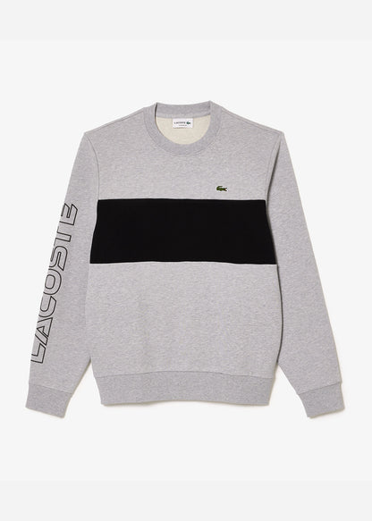 Lacoste Truien  Colorblock sweater - silver chine black 