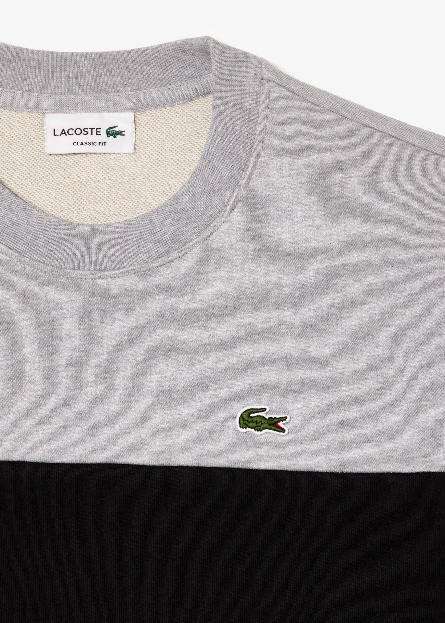 Lacoste Truien  Colorblock sweater - silver chine black 