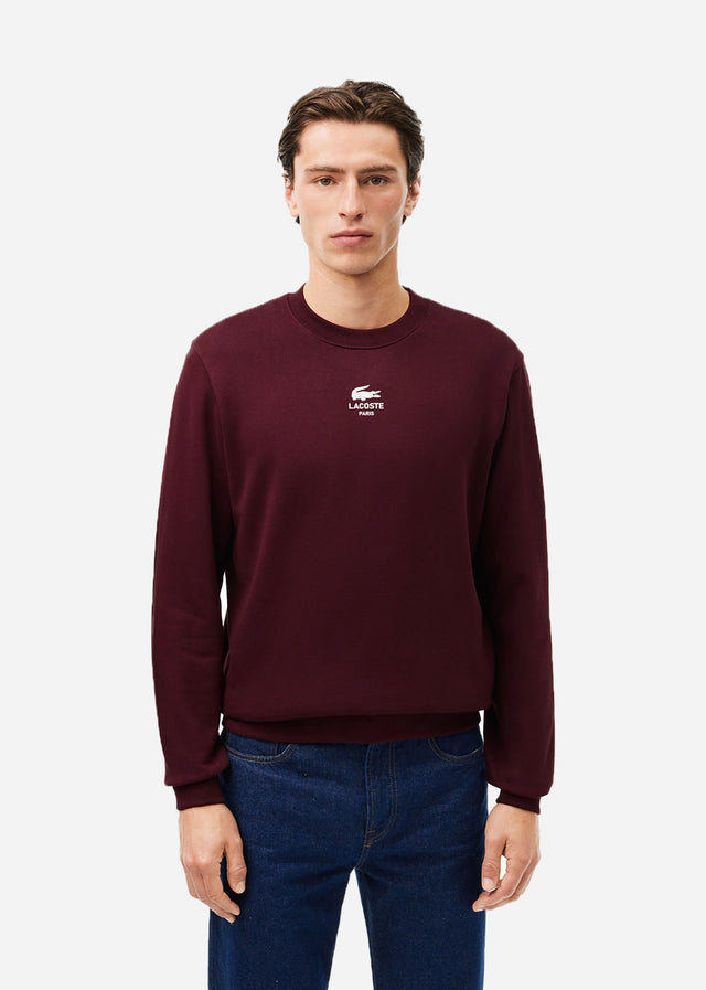 Lacoste Sweaters  Sweatshirt logo print- expresso 