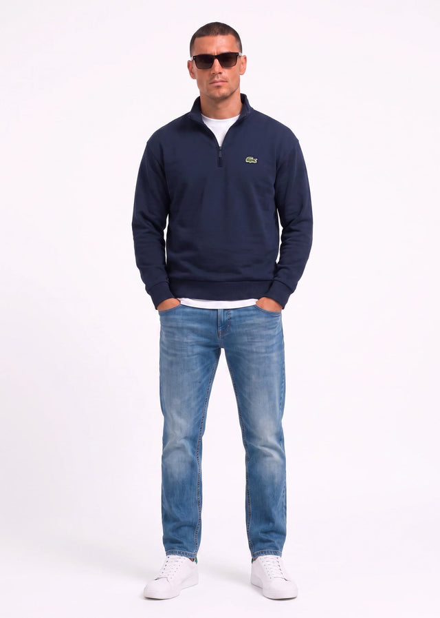 Lacoste Truien Quarter zip fleece sweatshirt - navy blue
