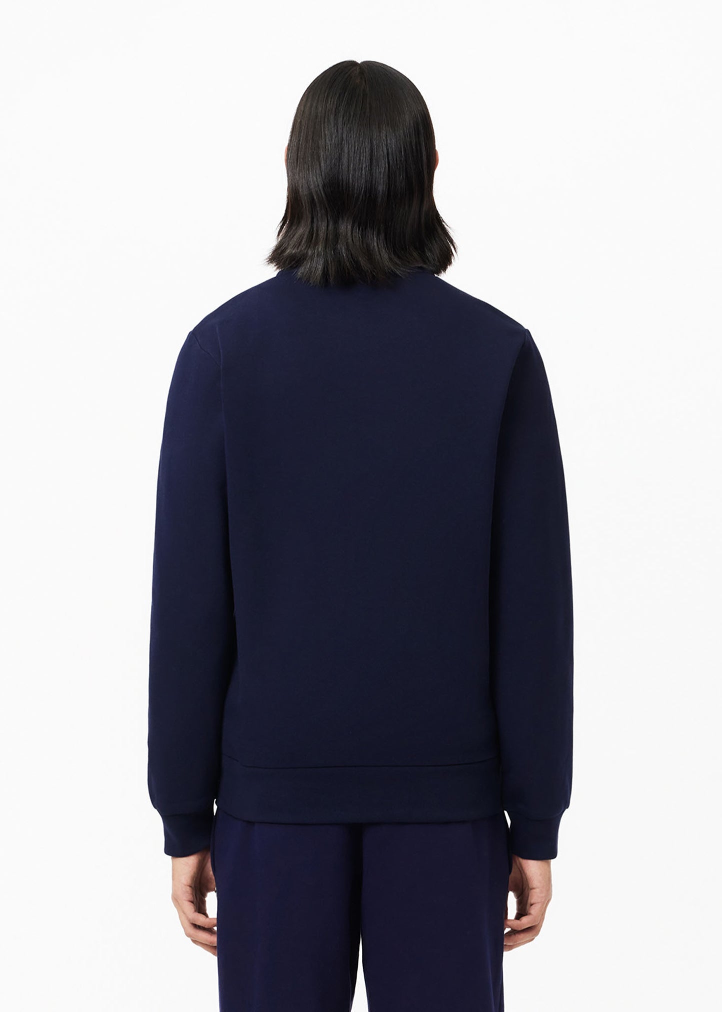 Lacoste Truien  Brushed fleece zip through sweater - Navy 