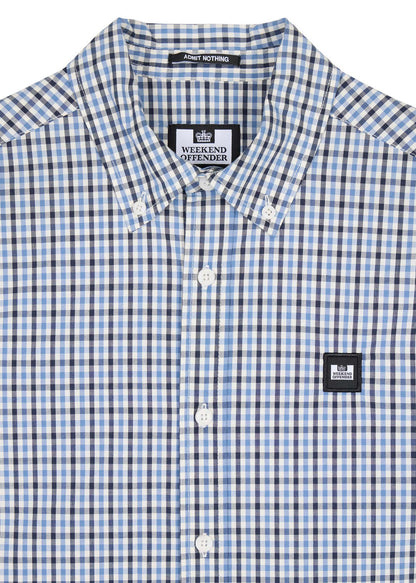 Weekend Offender Overhemden  Lisbon - blue house check 