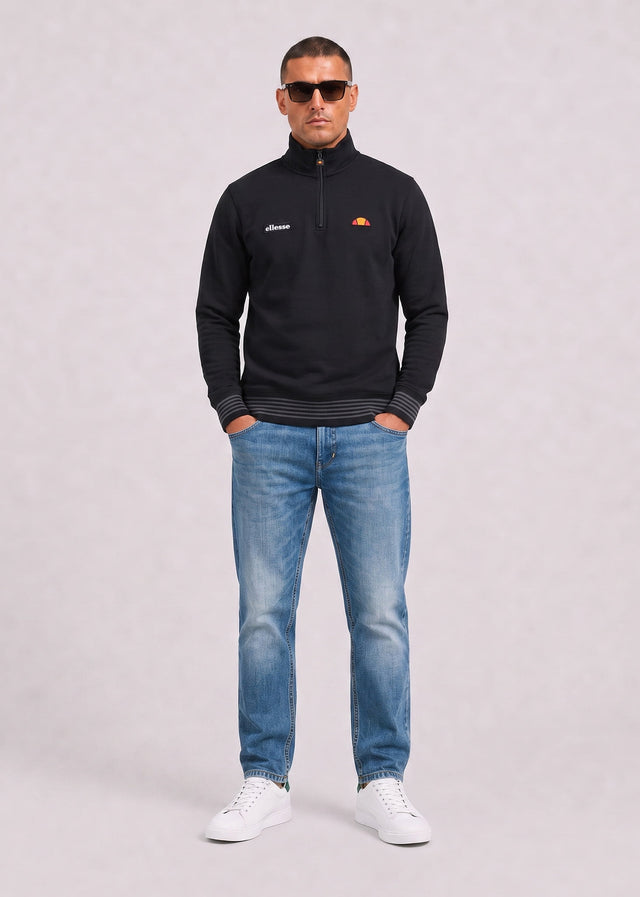 Ellesse Truien Verazo quarter zip top - black
