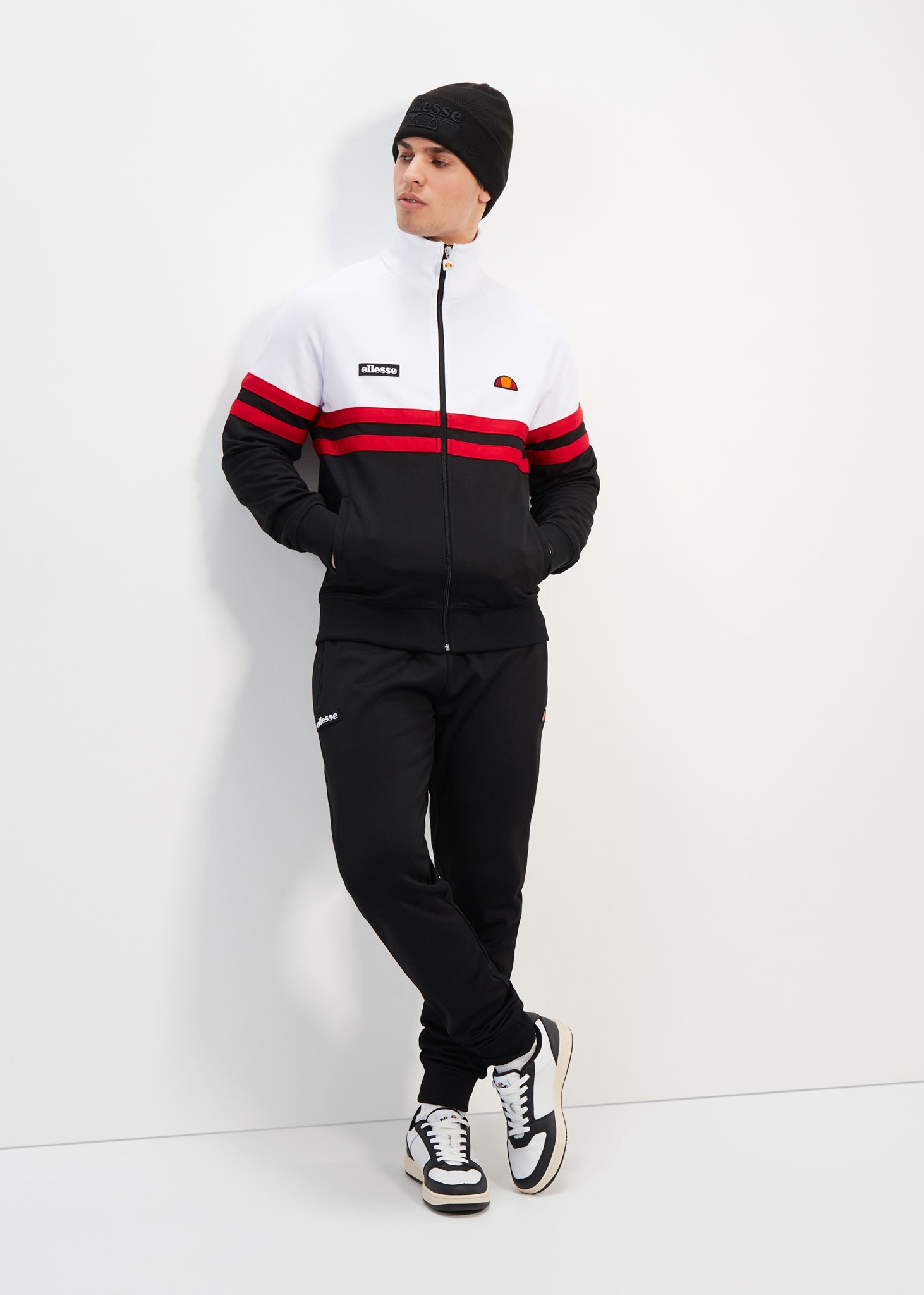 Ellesse Vesten  Rimini track top - white black 