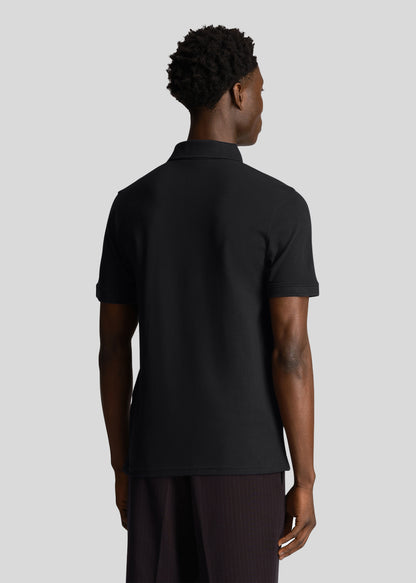 Lyle & Scott Polo's  Tonal eagle polo shirt - jet black 