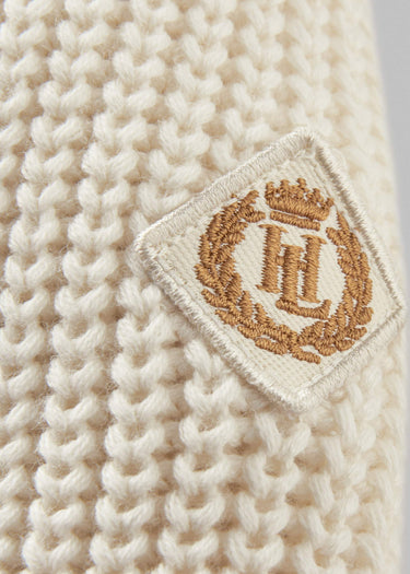 Henri Lloyd Truien Golant quarter zip ribbed knit - ecru
