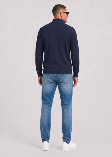 Barbour Truien Cotton half zip knitted jumper - navy