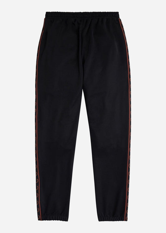 Fred Perry Jogginbroeken  Contrast tape track pant black whisky brown 