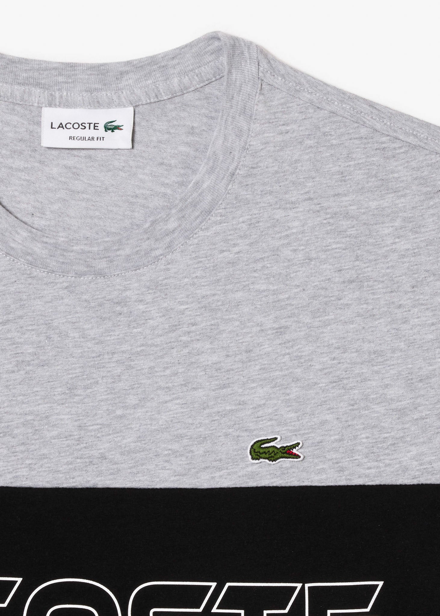 Lacoste T-shirts  Colorblock t-shirt - silver chine black 