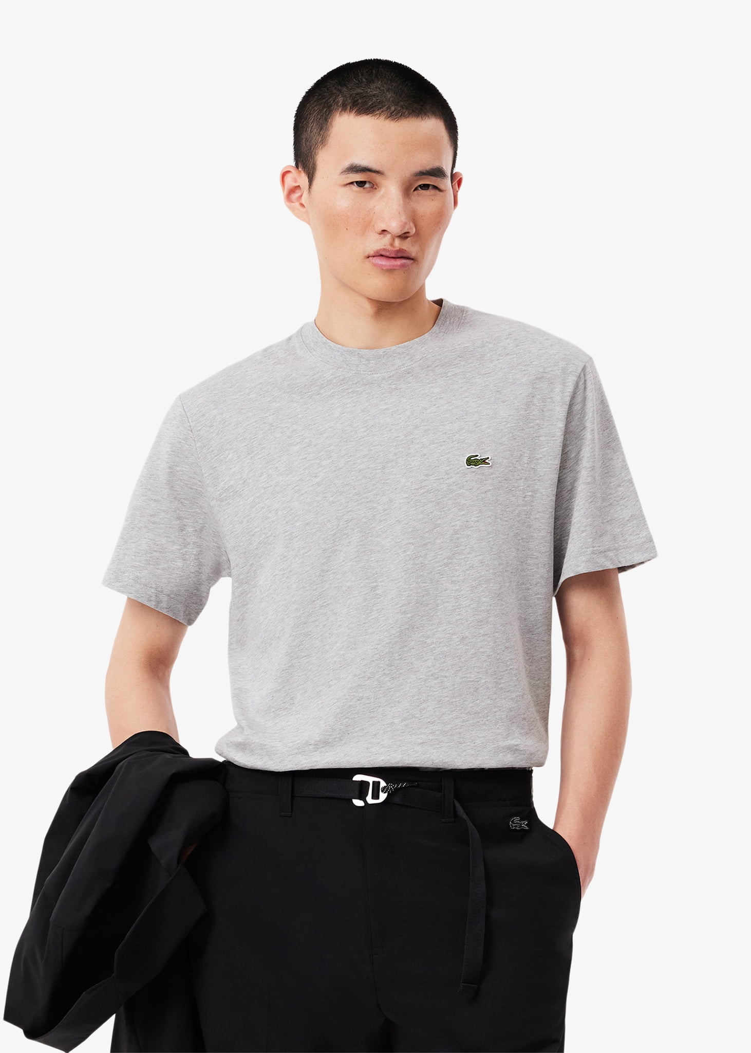Lacoste T-shirts Cotton t-shirt - silver chine