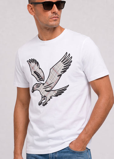Lyle & Scott T-shirts Check eagle t-shirt - white