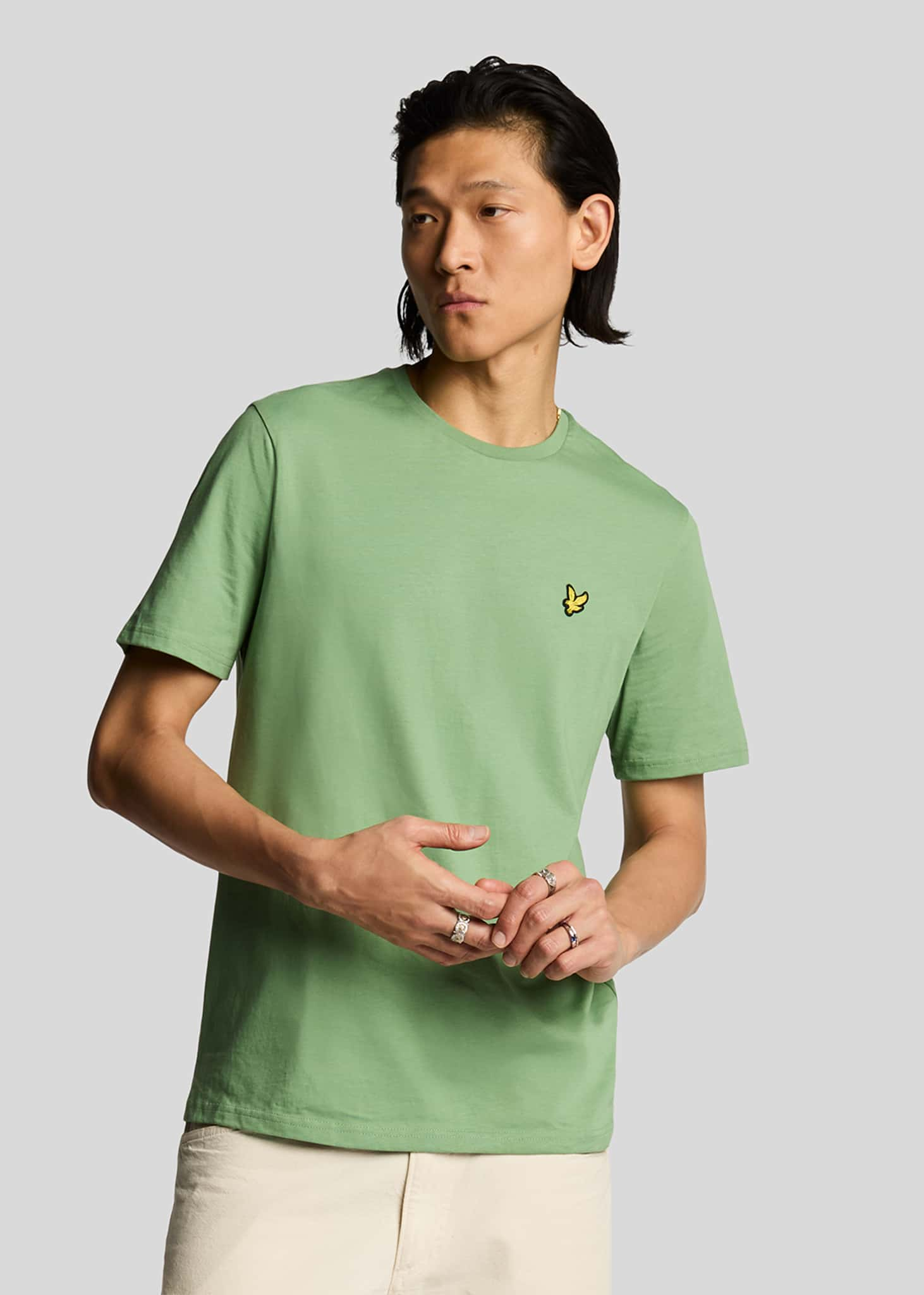 Lyle & Scott T-shirts Plain t-shirt - smoke green