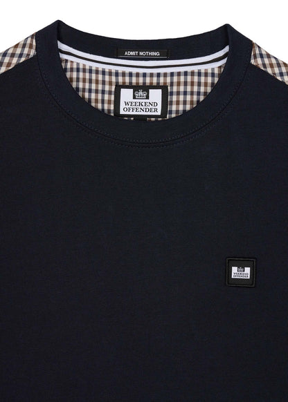 Weekend Offender T-shirts  Diaz - navy blue house check 