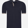 Aquascutum Polo's Active supima club check sleeves polo - navy