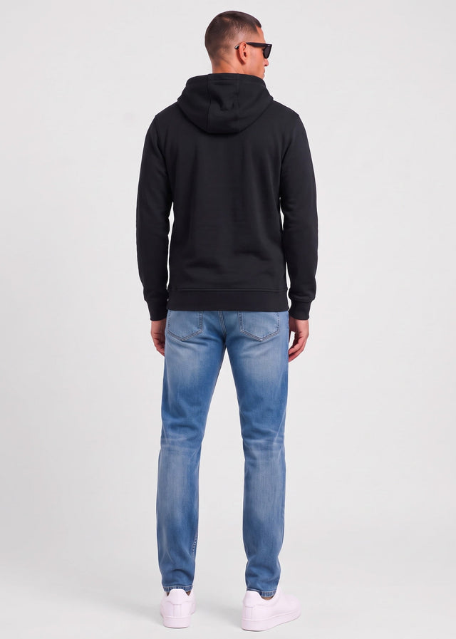 Aquascutum Hoodies Badge hoodie fleece - black
