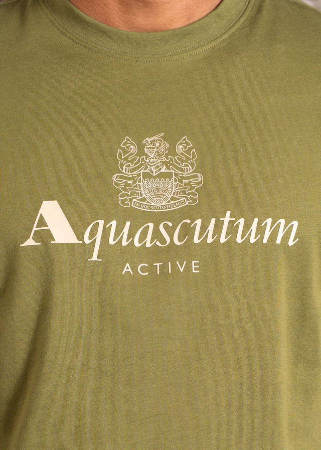 Aquascutum T-shirts Big logo t-shirt - army green