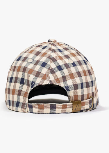 Aquascutum Petten Logo check cap - club check