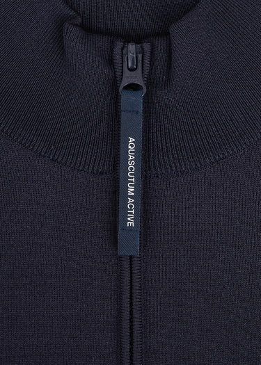 Aquascutum Truien Quarter zip tech sweater - navy