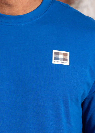 Aquascutum T-shirts Rubber patch t-shirt - royal