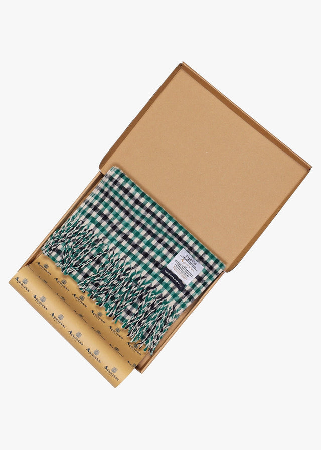 Aquascutum Sjaals Wool iconic scarf - green
