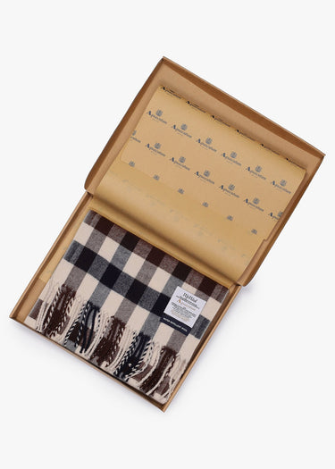 Aquascutum Sjaals Wool iconic scarf - macro club check
