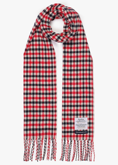 Aquascutum Sjaals Wool iconic scarf - red