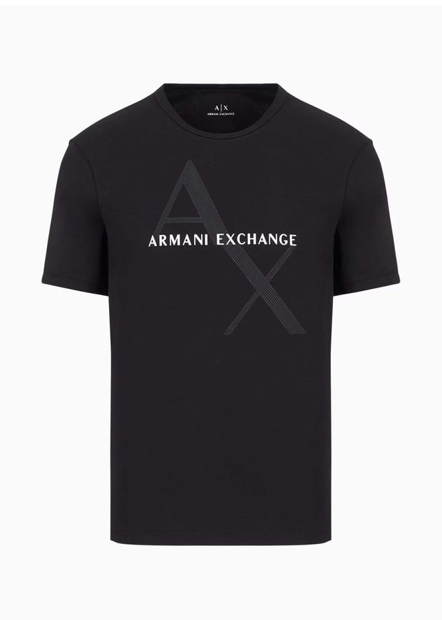 Armani Exchange T-shirts Diagonal logo t-shirt - black