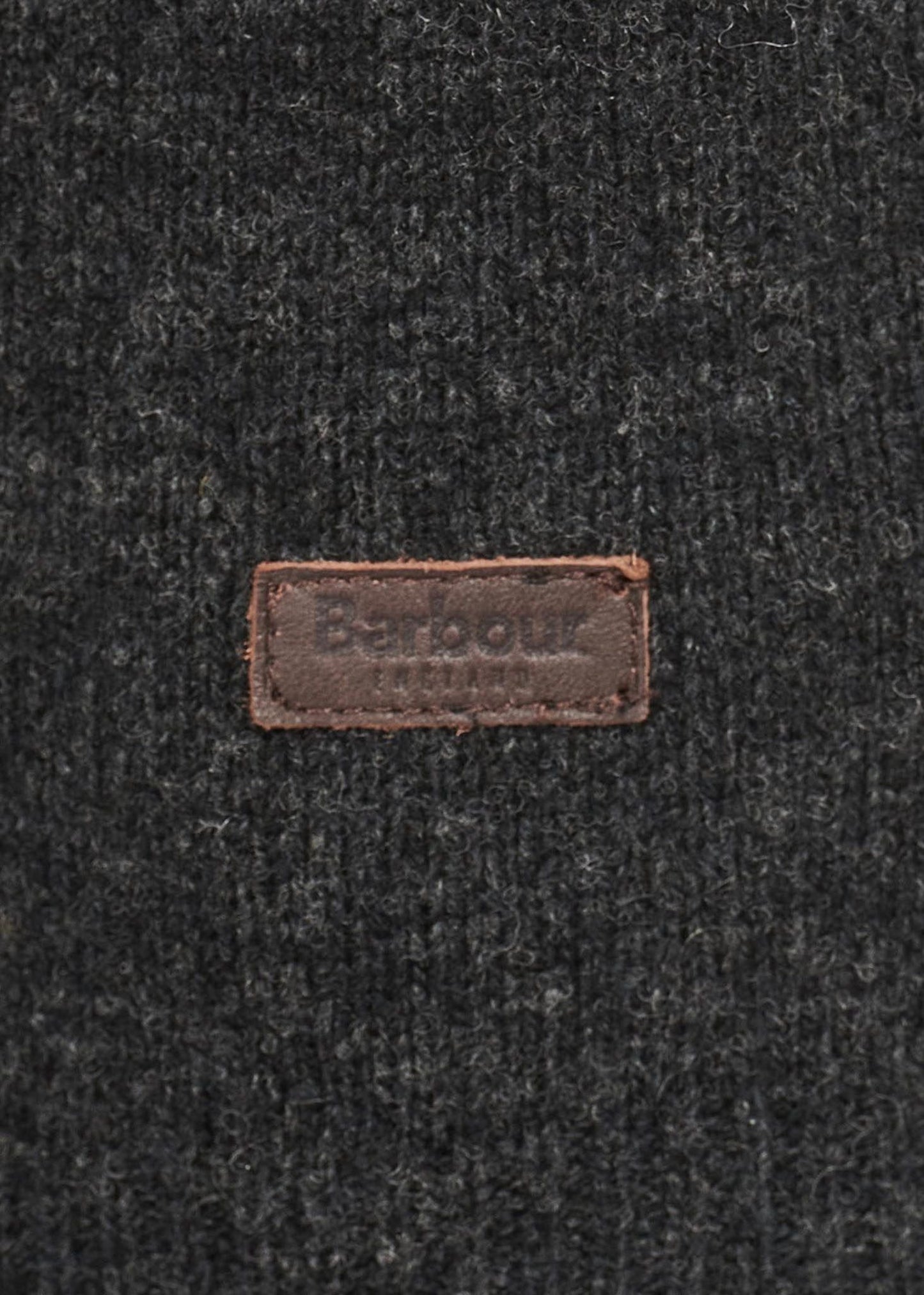 Barbour Truien  Essential patch half zip knitted jumper - charcoal 