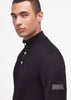 Barbour International Truien  Murrey quarter placket knit - black 