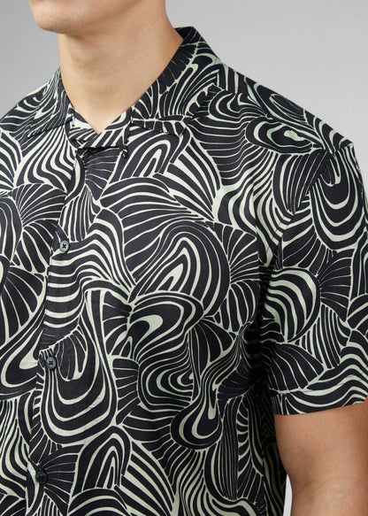 Ben Sherman Overhemden  Psychadelic swirl print - mint 