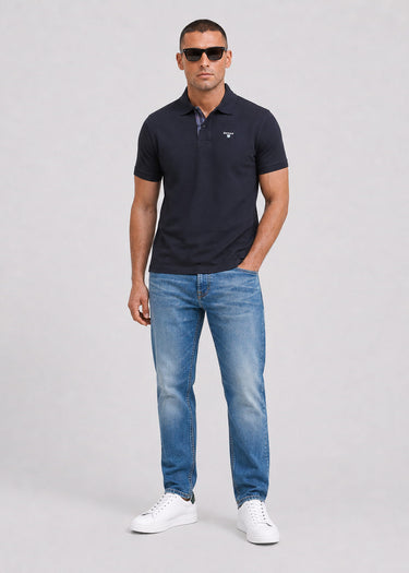 Barbour Polo's Barbour tartan pique tailored polo shirt - new navy