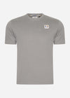 Aquascutum T-shirts Active club check patch t-shirt - charcoal